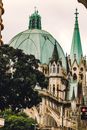 Old cathedral facade in Sao Paulo
