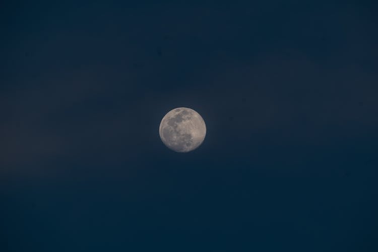 Full Moon In Blue Sky