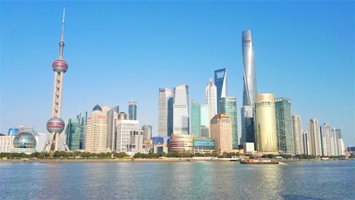 City Skyline Across Body of Water