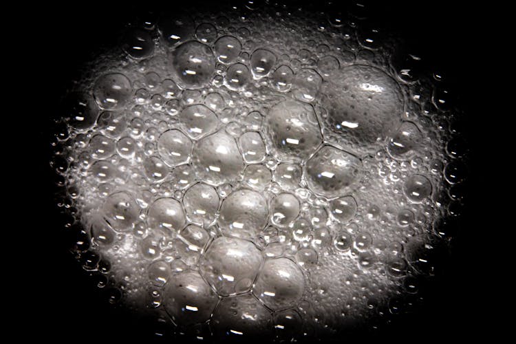 Bubbles On Black Background