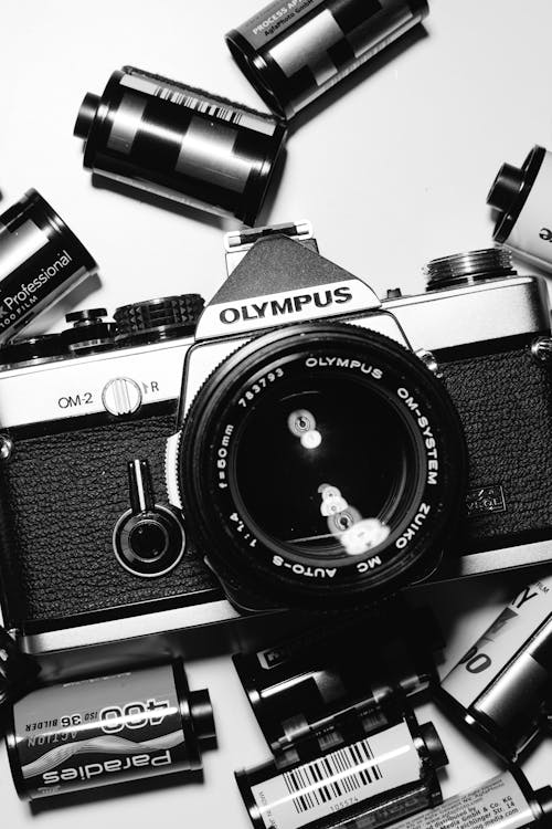 Black and Silver Olympus Camera