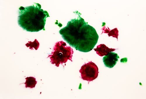 Free Pink and Green Paint Stock Photo