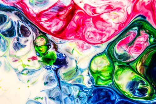 Colorful Abstract Paint in Close-up Photography