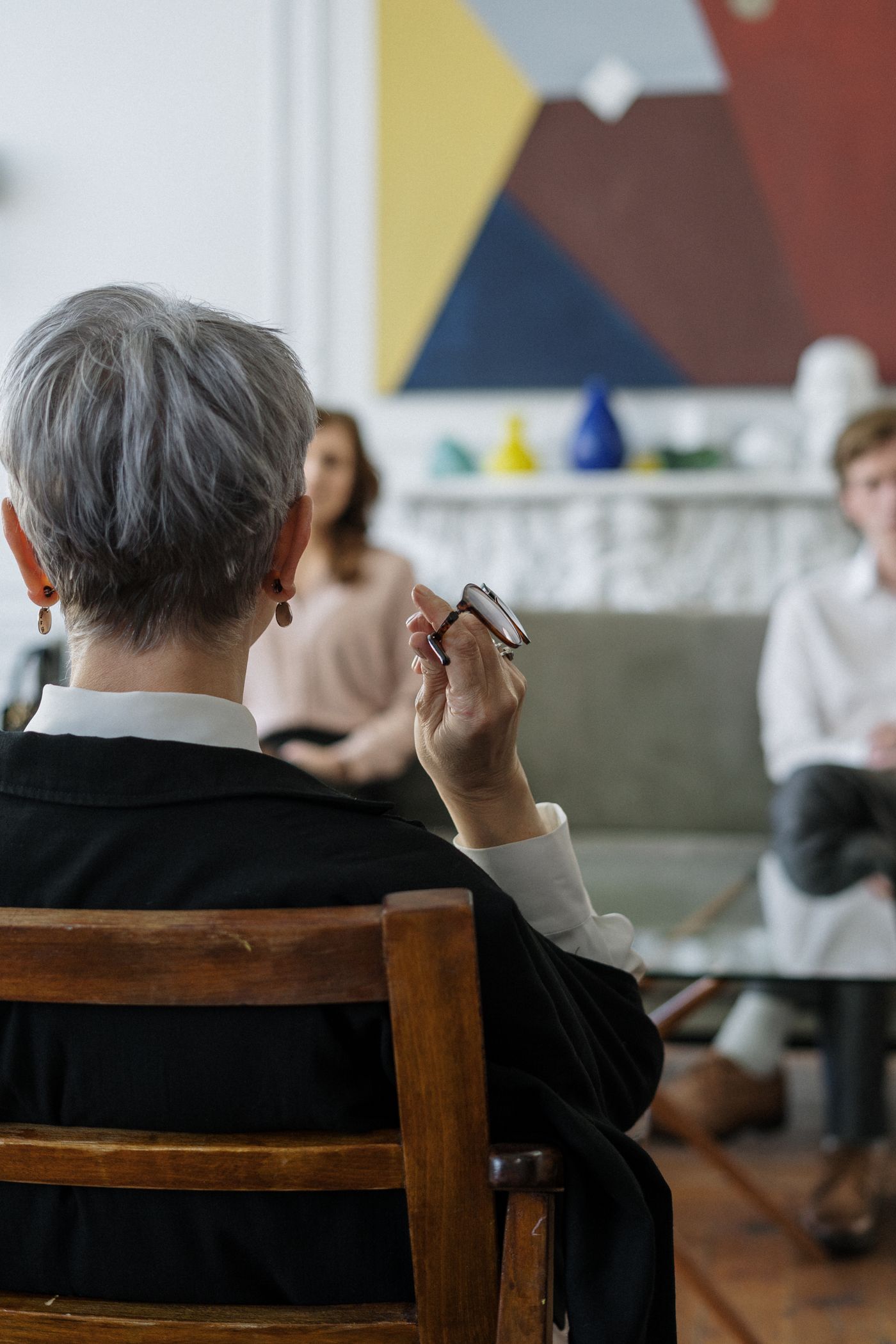 Mental health professional supporting a client in counseling