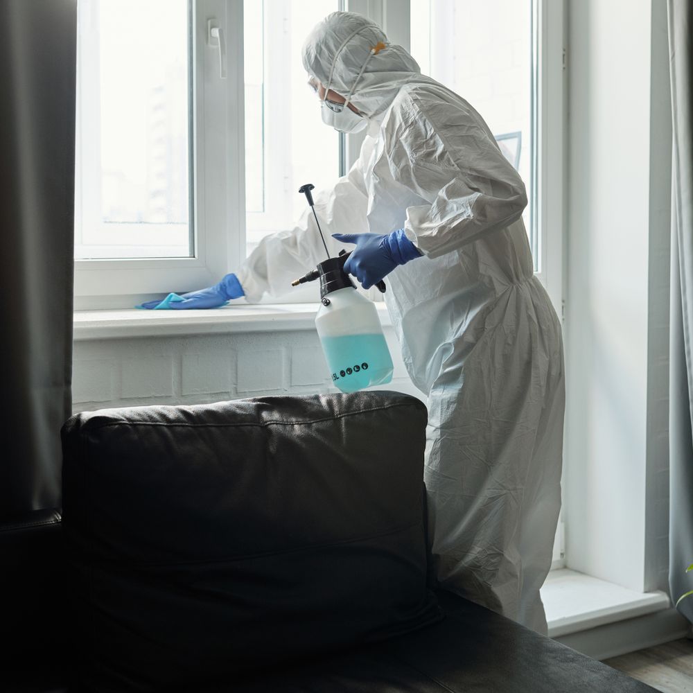 uPVC Spraying in Turnpike Lane — careful masking before painting begins