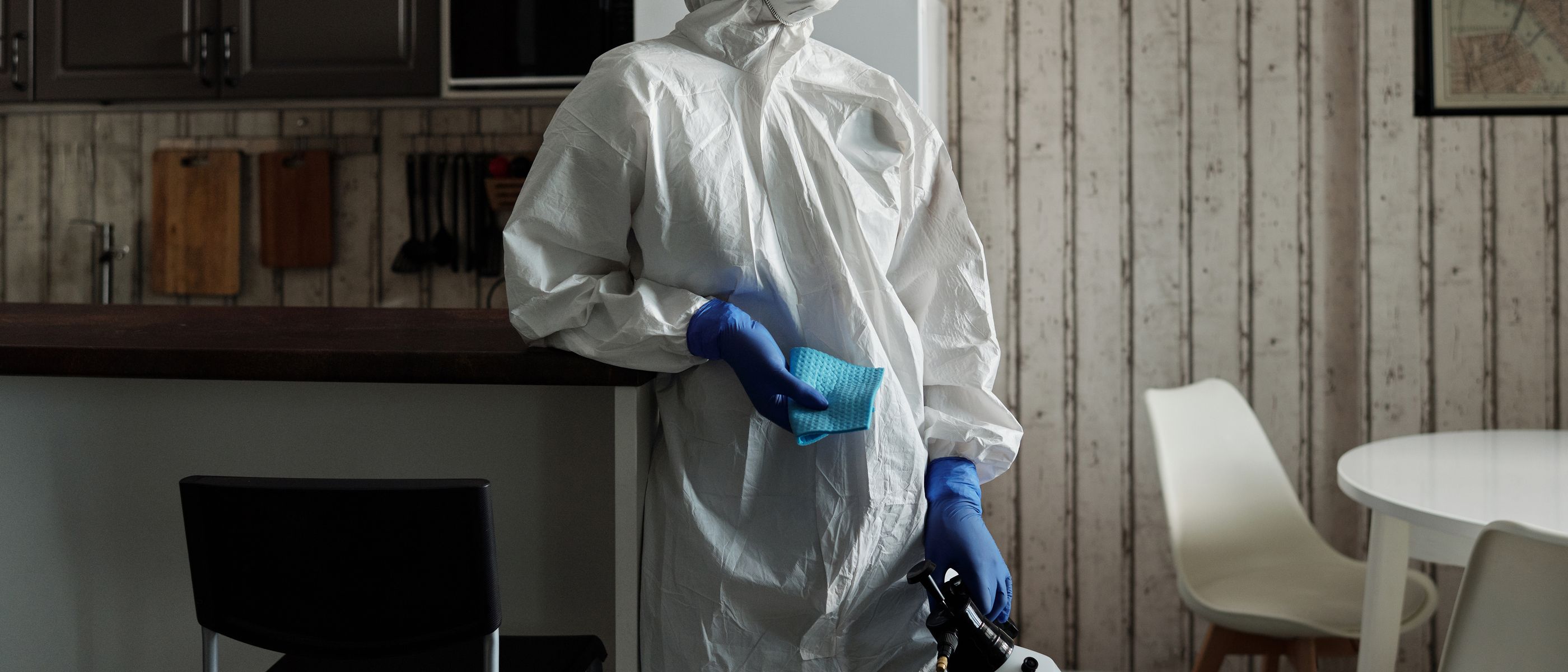 Kitchen Spraying in Bedford Park — surfaces prepped and cut in by hand
