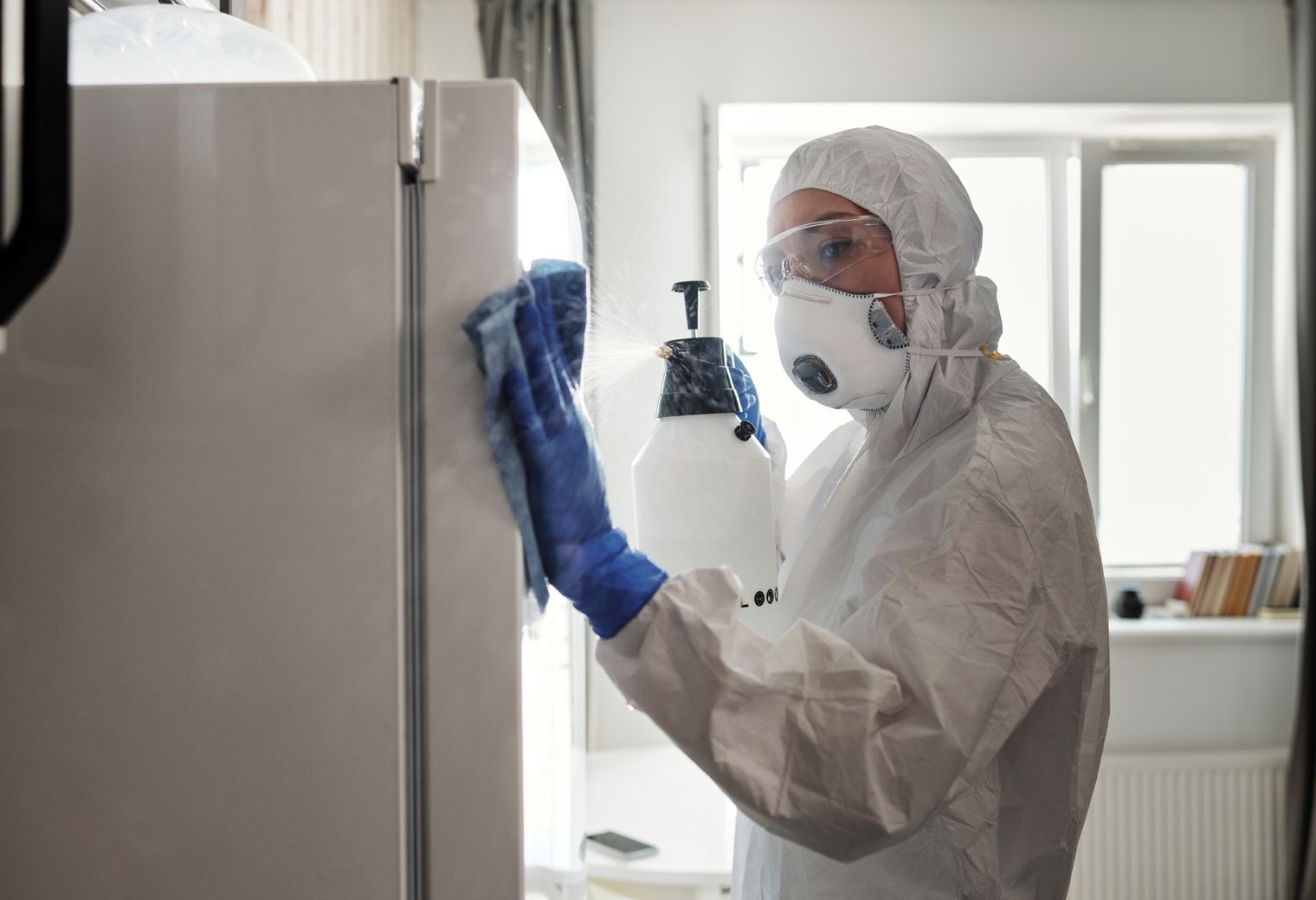House Painting in Finsbury — a decorator at work mid-project