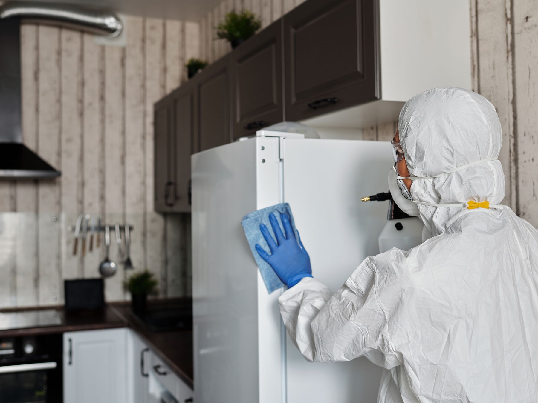 Kitchen Spraying in Highams Park — surfaces prepped and cut in by hand