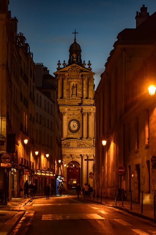 People Walking Near Saint-Paul-Saint-Louis 