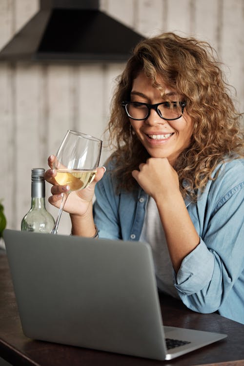 Free Photo Of Woman Holding Wine Glass Stock Photo