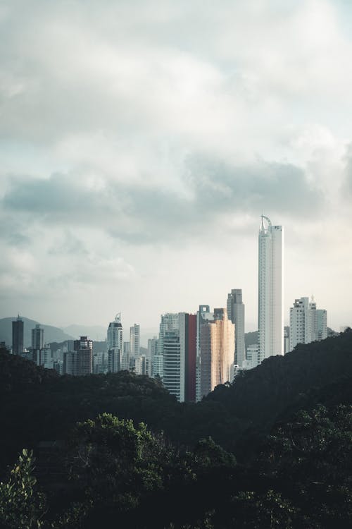 City Buildings under the Cloudy Sky