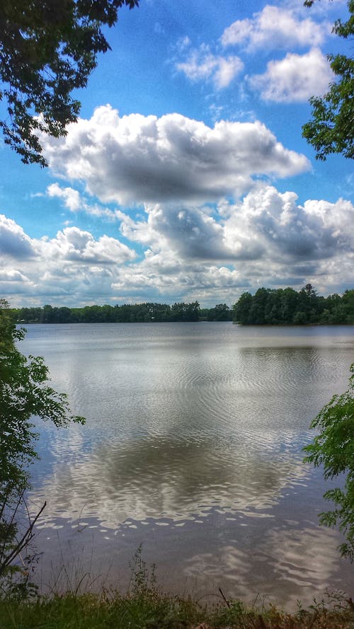 Foto stok gratis awan, damai, danau