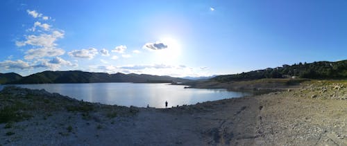 Free stock photo of beach sunset, dam, panoramic view