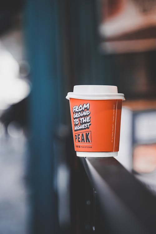 Free Close-Up Shot of a Paper Coffee Cup Stock Photo