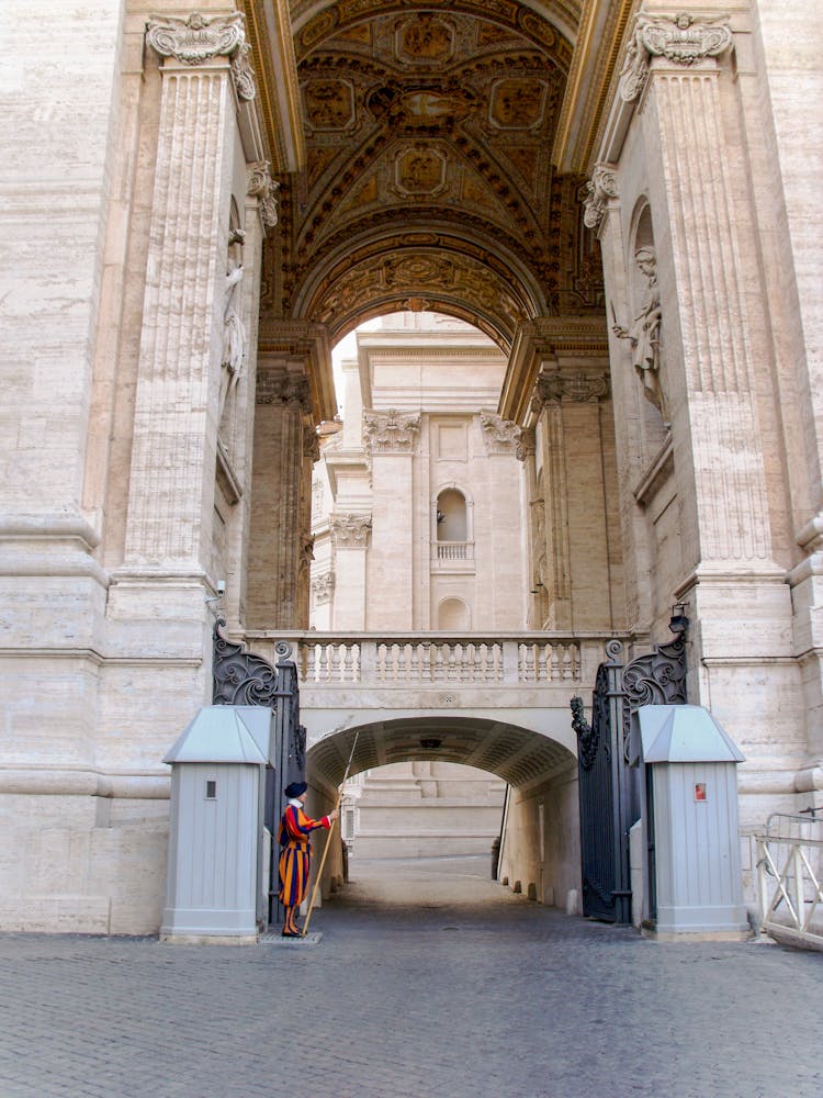 Guards In Front Of A St. Peters Basilica In Vatican City, Italy