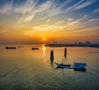 Boats On Sea During Golden Hour