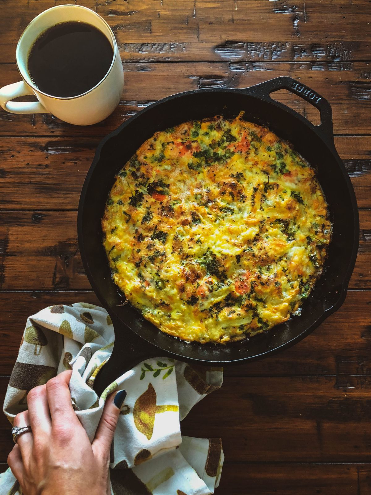 Frittata méditerranéenne courgette et mozzarella