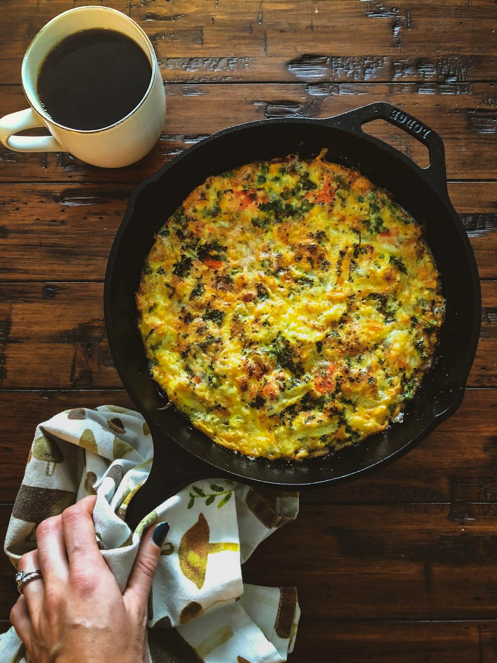 Veggie-Packed Hashbrown Frittata