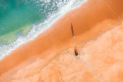 Spectacular view of bright shore near glowing ocean water