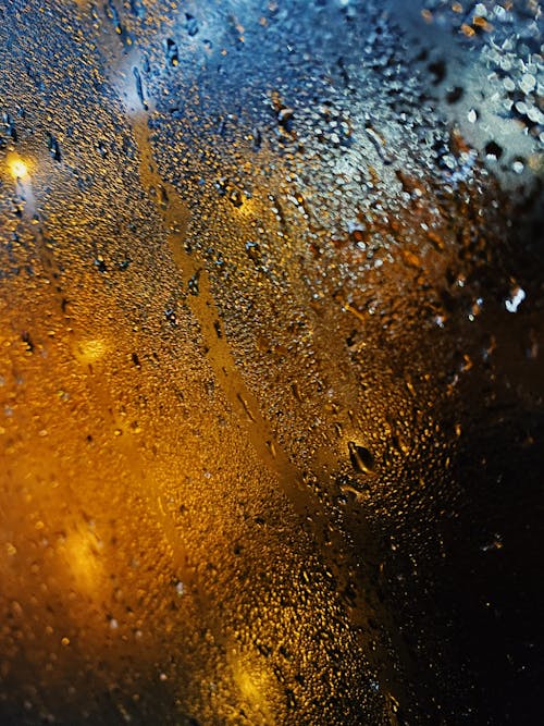 Water Droplets on Clear Glass