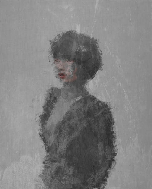Free stock photo of blurred, drawing, woman