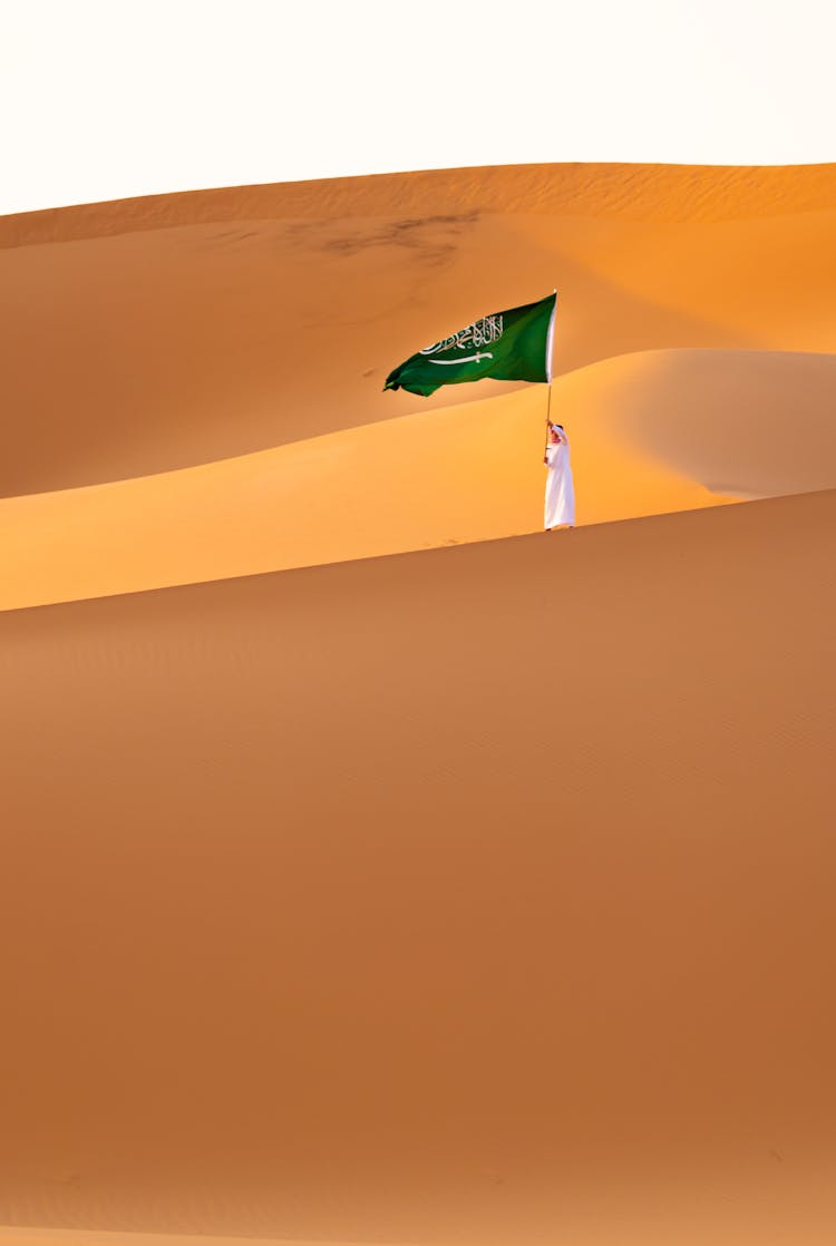 Person Waving A Flag