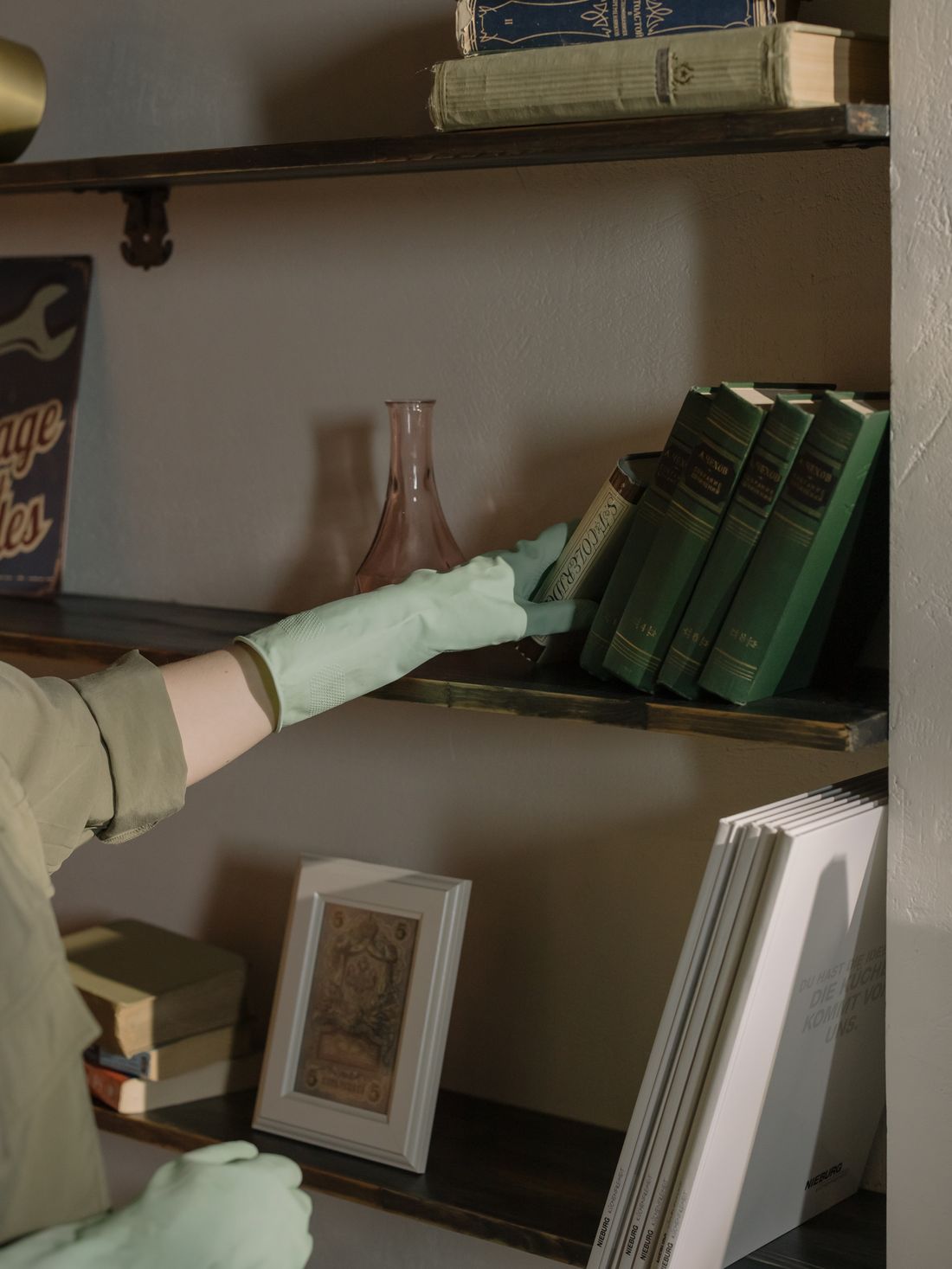 Professional cleaner at work
