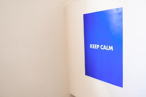 Keep Calm Text on White Walls