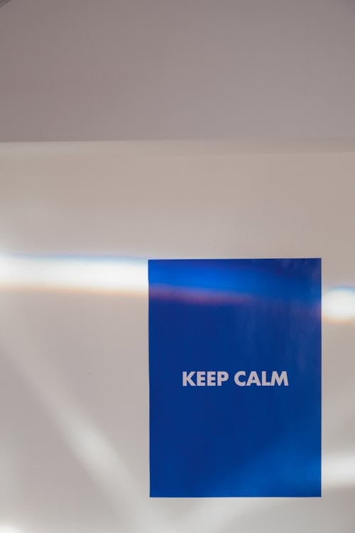 Keep Calm Text on White Walls