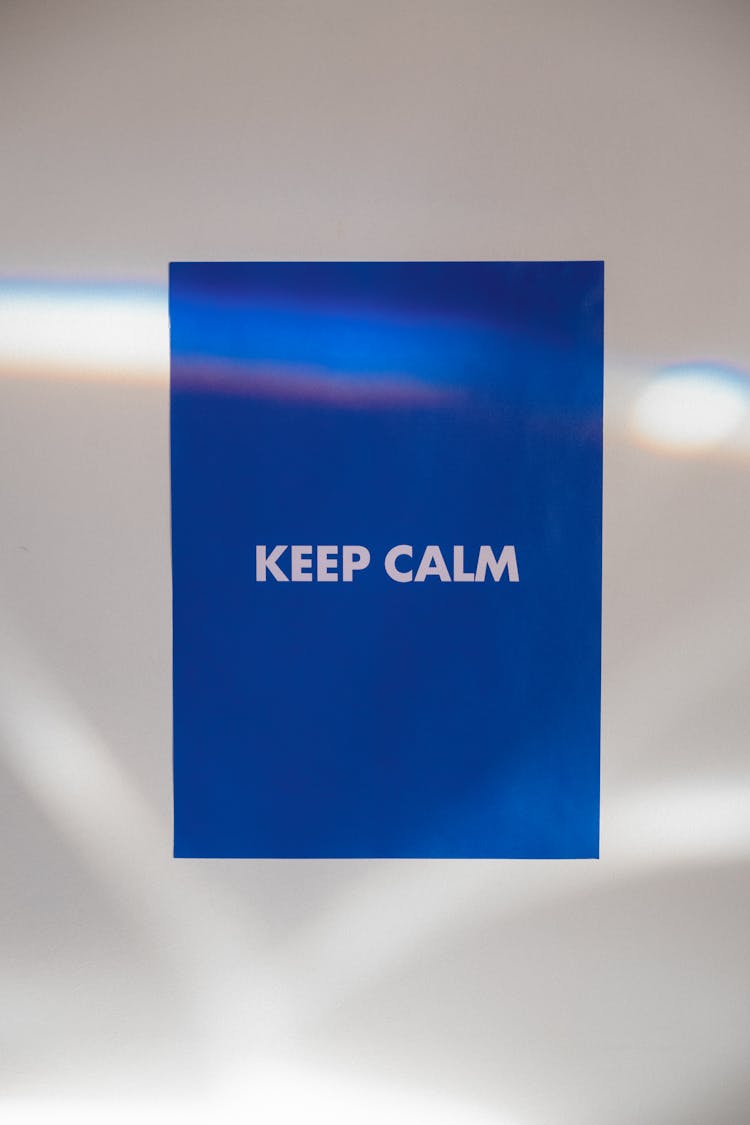 Keep Calm Text On White Walls