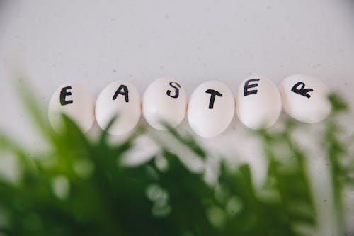 Eggs With Letters Writing Easter