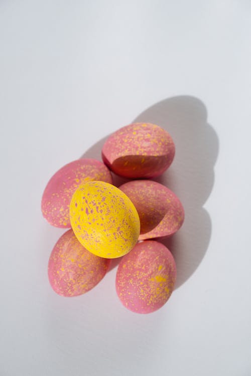 Pink and Yellow Easter Eggs