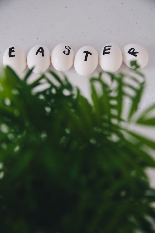 Eggs With Letters Writing Easter