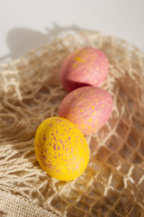 Pink and Yellow Easter Eggs