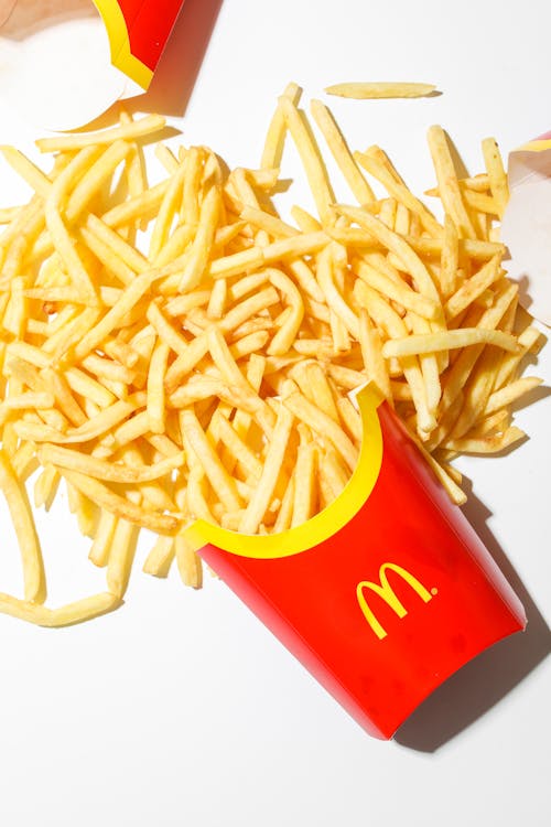 Mcdonalds Fries on White Surface