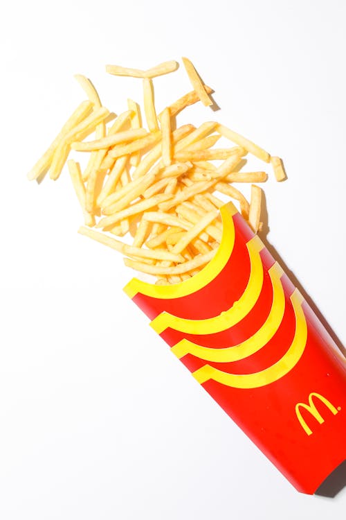 Mcdonalds Fries on White Background