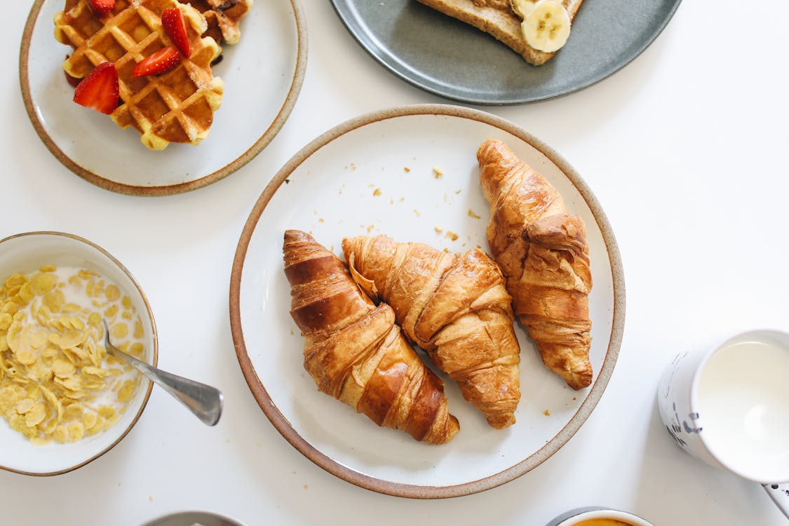 croissants and other breakfast foods