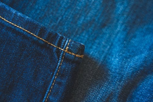 Blue Denim Jeans Texture With Seams
