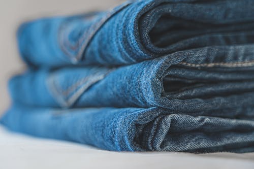 Free Folded Denim Jeans Stock Photo