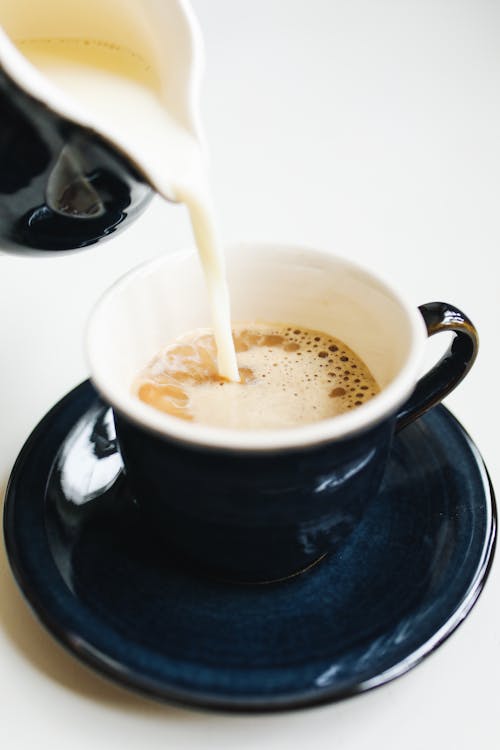 Black Ceramic Mug With Coffee