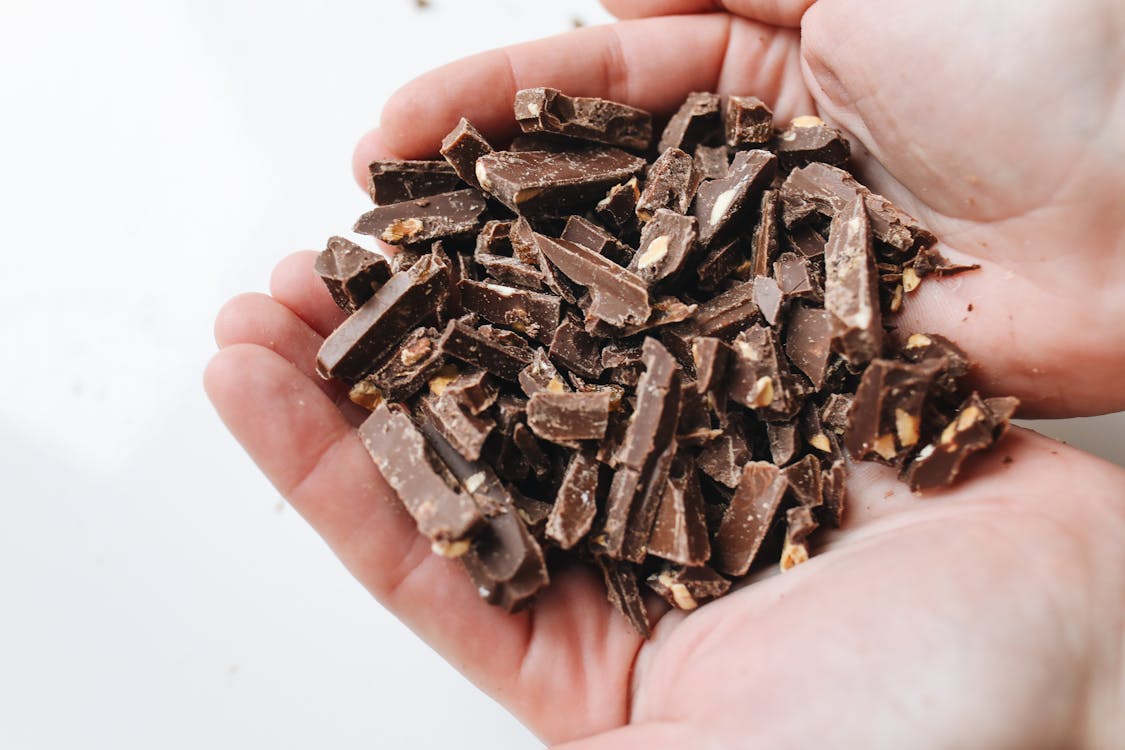 Close-Up Photo Of Chopped Chocolates