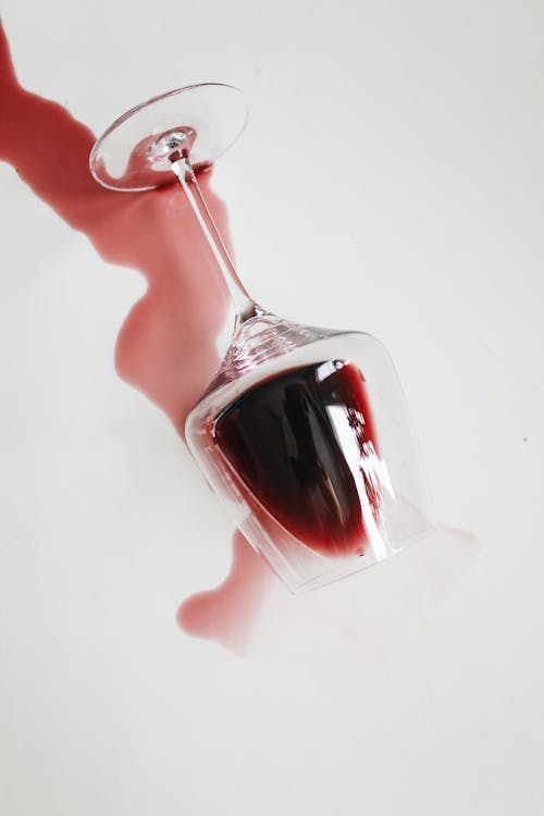 Foto Van Wijnglas Met Rode Vloeistof