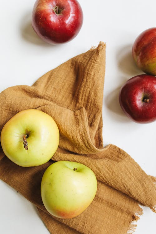 Photo Of Apple On Top Of Fabric