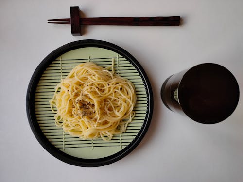 Pasta on Ceramic Plate