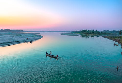 Immagine gratuita di alba, ambiente, canoa