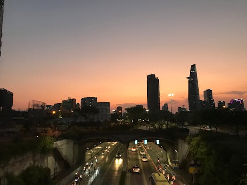 Free stock photo of city, red sunset, sunset