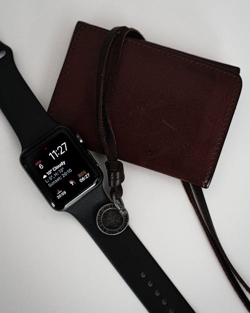 Free stock photo of apple, apple watch, leather