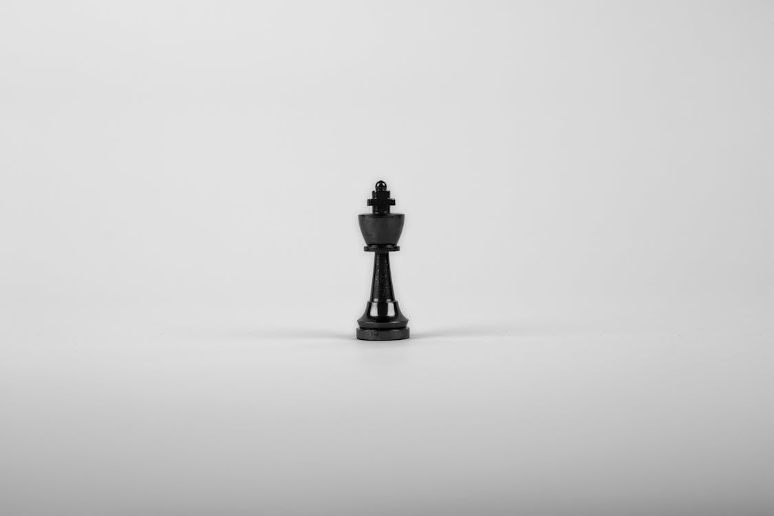 Black Wooden King Chess Piece