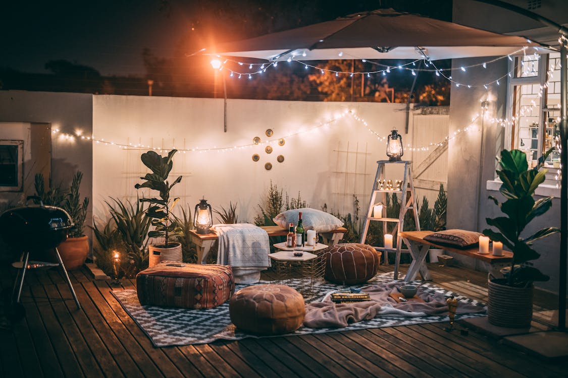 A cozy outdoor setup