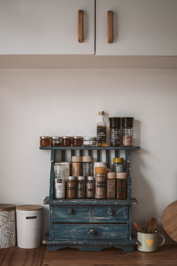 Spice Rack with Jars